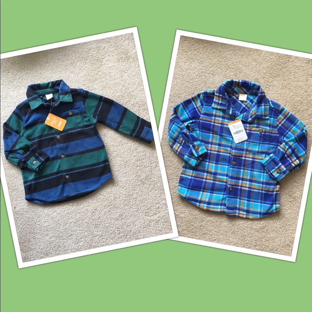 🔹 NWT Bundle 2 Gymboree Flannel  shirts ,18-24 mnths